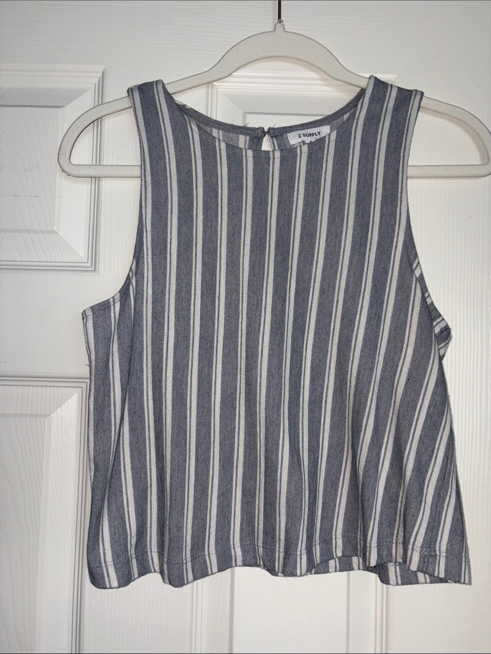 Z Supply Navy and White Striped Sleeveless Tank - size small
